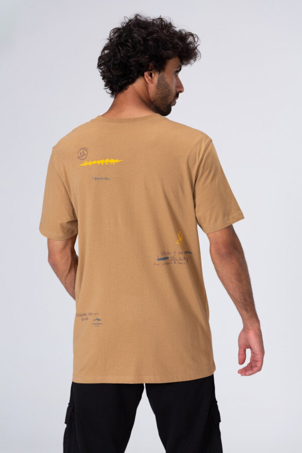 Mens Short Sleeves T-shirt With Front And Back Print