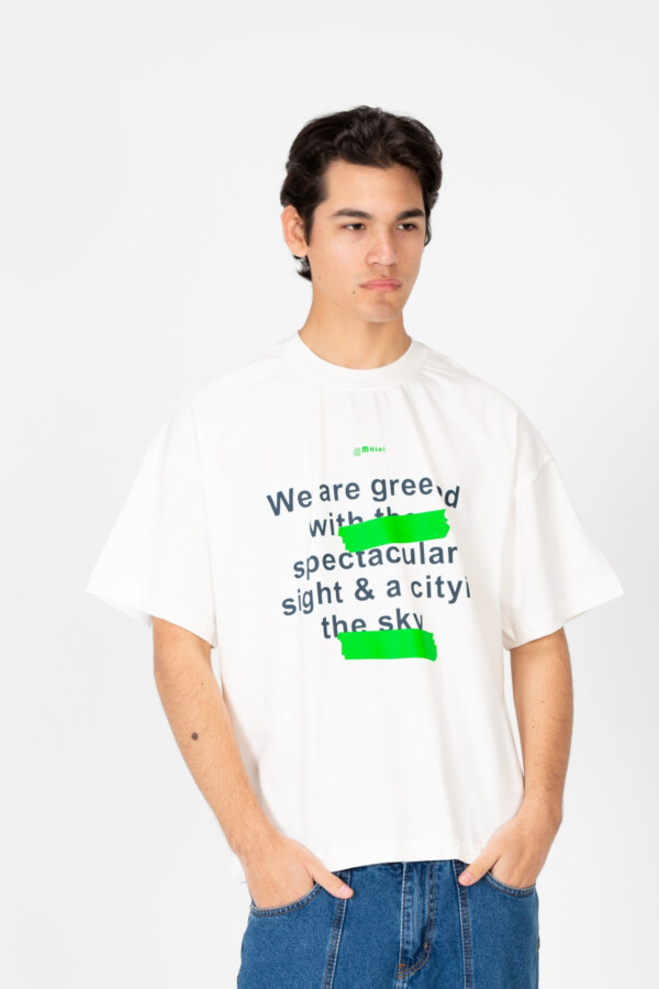 Men's Oversized Crew Neck Printed T-Shirt