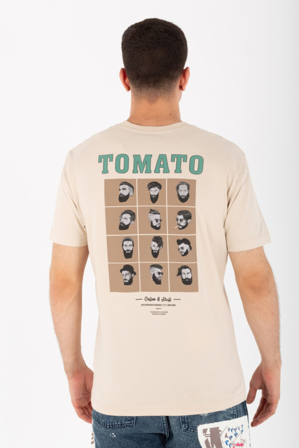 Mens Slim Fit Printed T-shirt With Short Sleeves And Round Neck