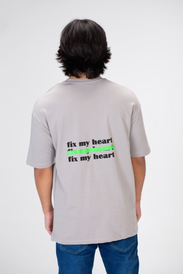 تيشرت رجالي اوفر سايز مطبوع بأكمام قصيرة وخامة سمر ميلتون