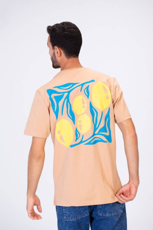 تيشرت رجالي سليم فيت بياقة مستديرة مطبوع