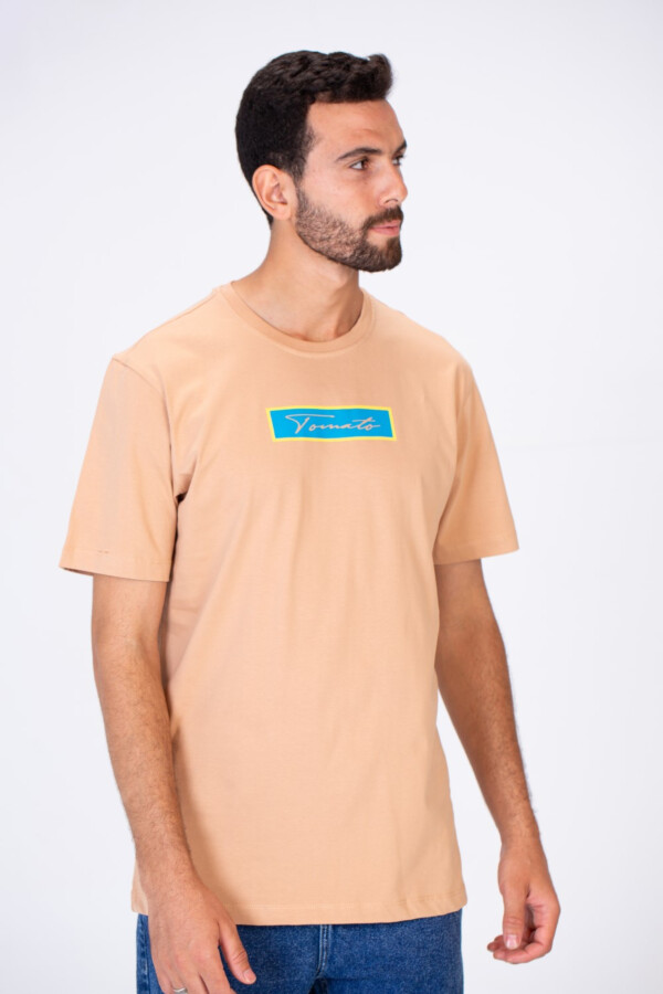 تيشرت رجالي سليم فيت بياقة مستديرة مطبوع