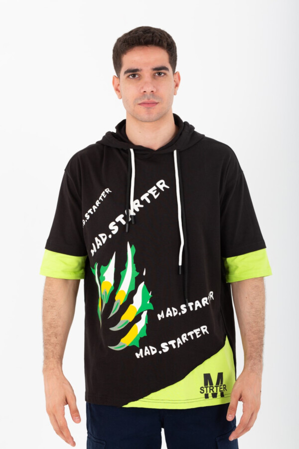 Mens Over Size Half Sleeve Printed T-shirt With Round Neck