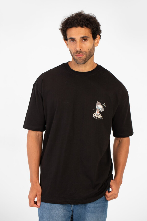 تيشرت رجالي تلبيس عادي بطباعة سمر ميلتون ليكرا بياقة دائرية