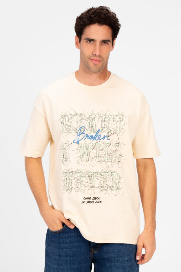 Men's Printed Round Neck Half Sleeve T-shirt