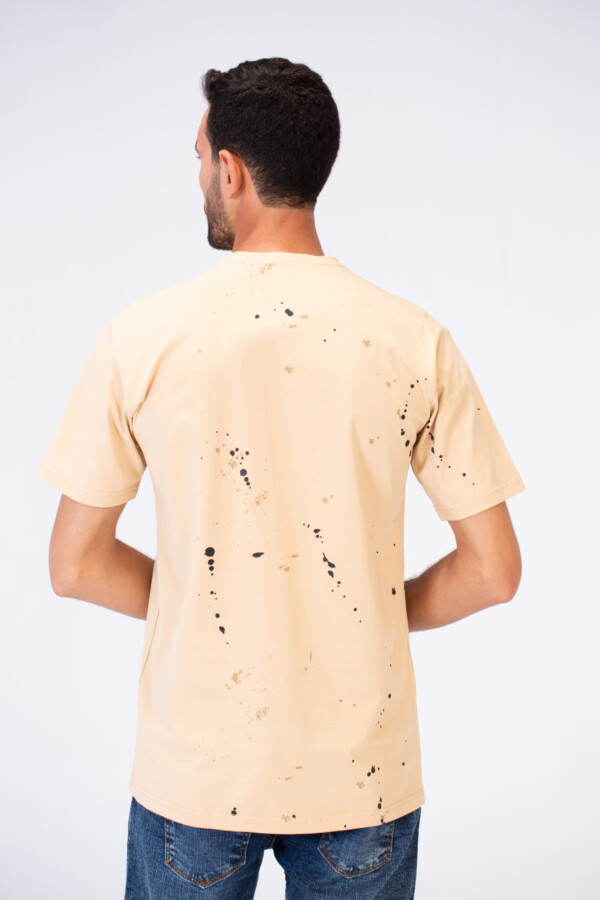 تيشرت راوند مطبوع رجالي سليم فيت كاجوال بأكمام قصيرة