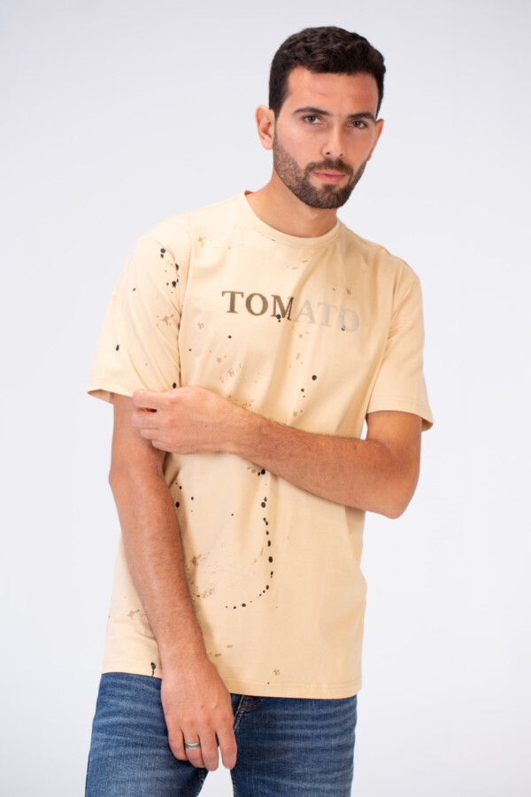 تيشرت راوند مطبوع رجالي سليم فيت كاجوال بأكمام قصيرة