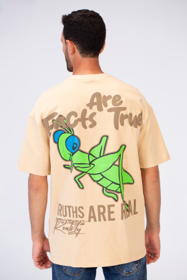 تيشرت رجالي أوفر سايز بياقة مستديرة مطبوع خامة سمر ميلتون