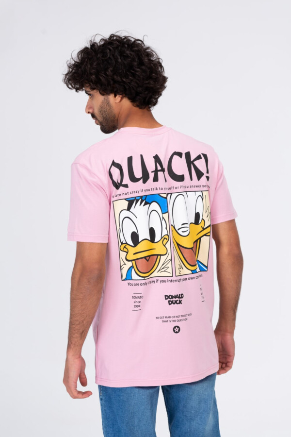 Mens Regular Fit Crew Neck Duck Printed T-Shirt