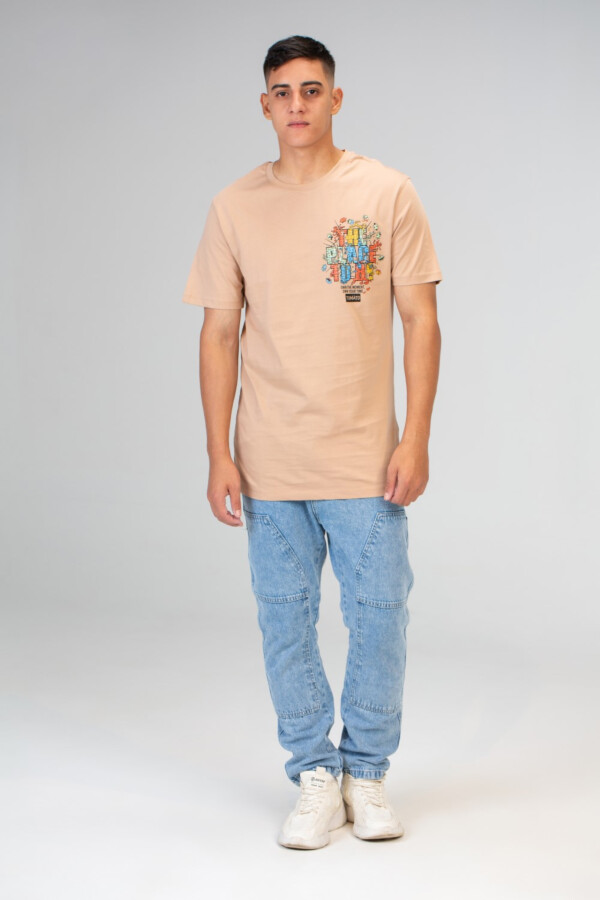 Mens Tomato Slim Fit Round Neck Short Sleeve T-Shirt