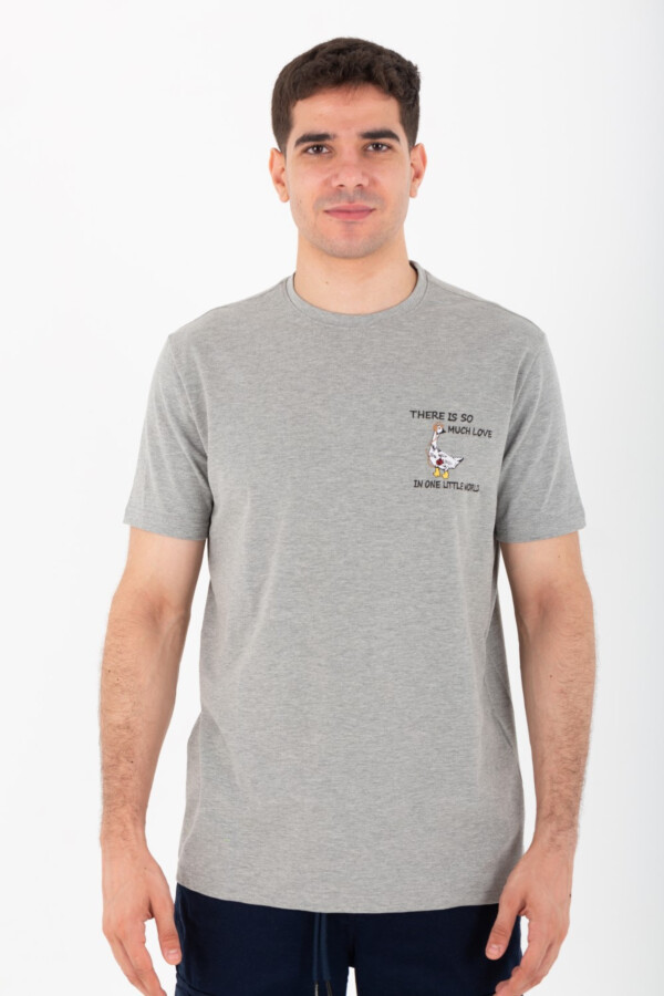 تيشرت رجالي راوند سليم فيت مطبوع خامة سنجل ليكرا