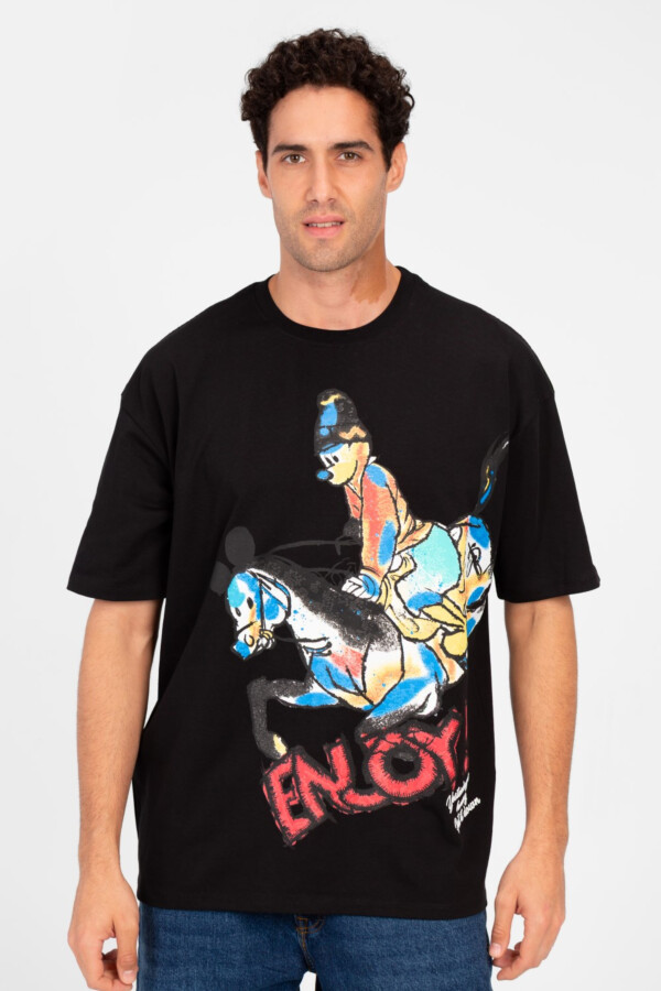 Men's Front Graphic Print Half Sleeve T-shirt