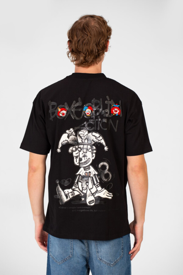 تيشرت رجالي بياقة دائرية وطبعات جرافيك تلبيس عادي نصف أكمام