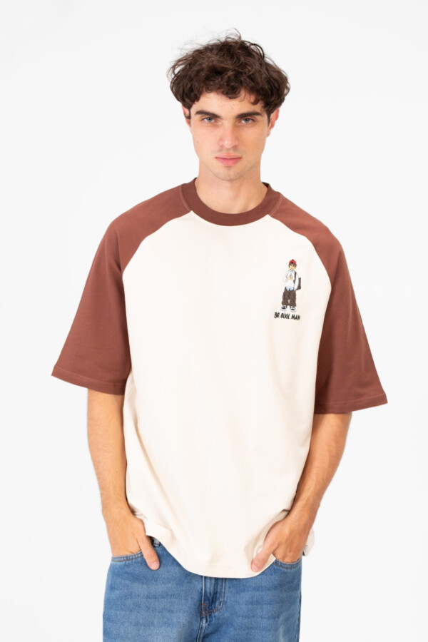 Men's Regular Fit Contrast Half Sleeve Printed T-Shirt