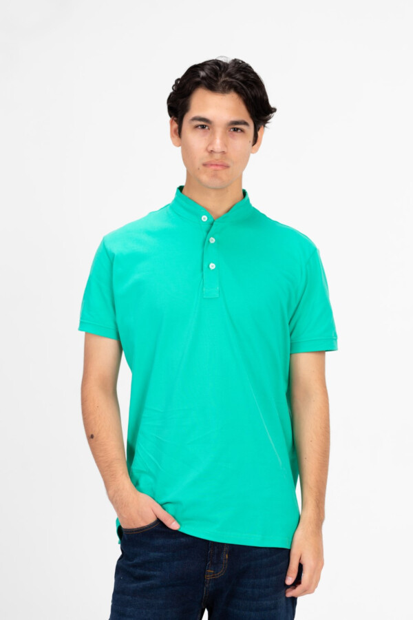 Men's Slim Fit Front Half Button Polo T-Shirt