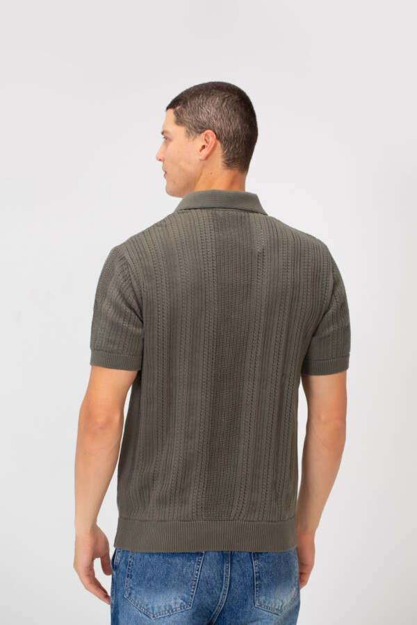 تيشرت قطن رجالي سليم فيت بياقة بولو أكمام قصيرة بخامة عالية الجودةِ