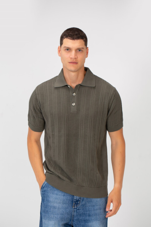 تيشرت قطن رجالي سليم فيت بياقة بولو أكمام قصيرة بخامة عالية الجودةِ