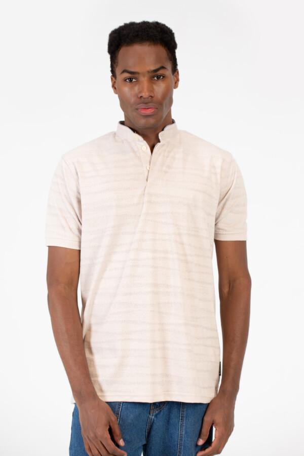 Men's Half Button Front Polo T-Shirt