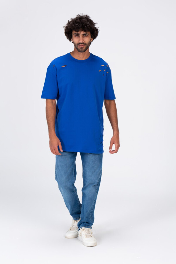 Mens Oversize T-shirt With Short Sleeves And A Round Neck