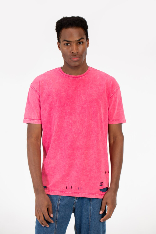 Men's Washed Cutting Oversize T-Shirt