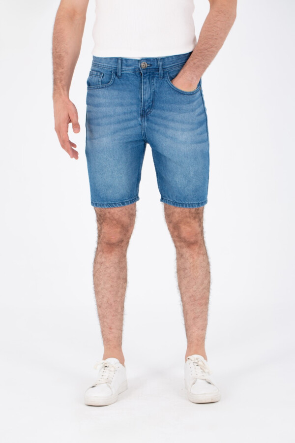 Mens Denim Used Short With Five Pockets And Tomato Patch At The Back