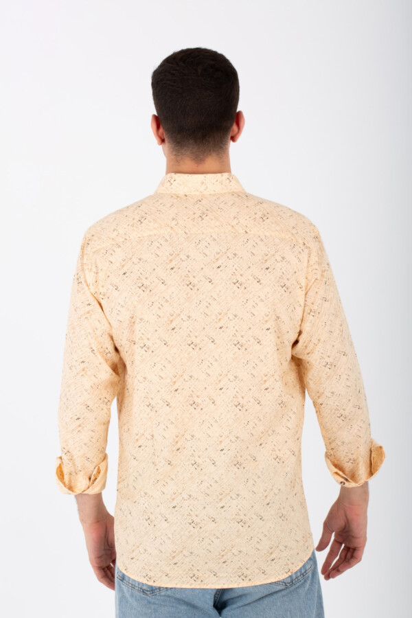 قميص رجالي سليم فيت مطبوع بخامة بوبلين وألوان صيفية