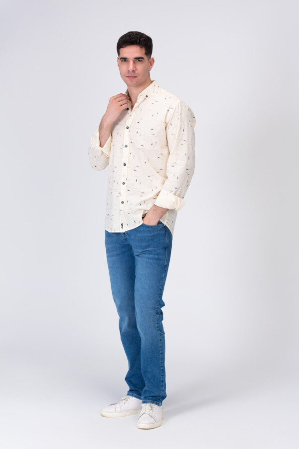 Mens Long Sleeve Printed Shirt With Comfortable Material For Every Day Fit