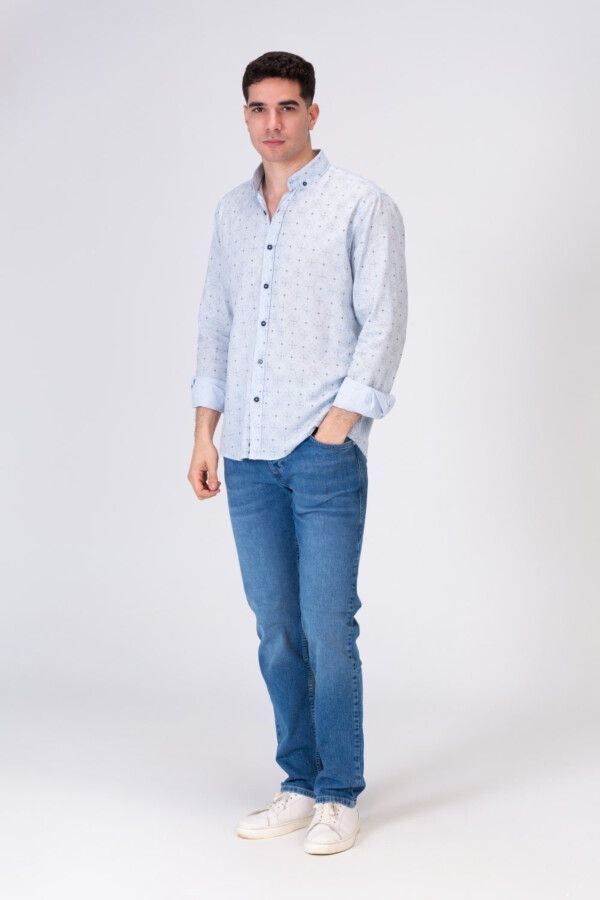 Mens Long Sleeved Shirt Printed With Comfortable Summer Material