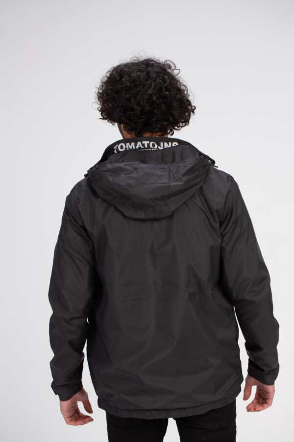 جاكيت رجالي مع تفاصيل فريدة بطبعة من الأمام و مضاد للماء و خامة عالية الجودة