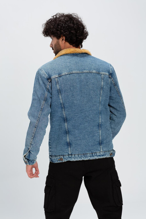 Men's Casual Denim Slim Fit Jackets With Inside Fur