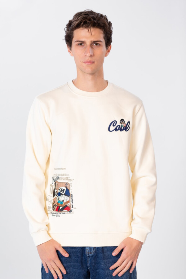 Men's Printed Sweatshirt With Crew Neck And Long Sleeves
