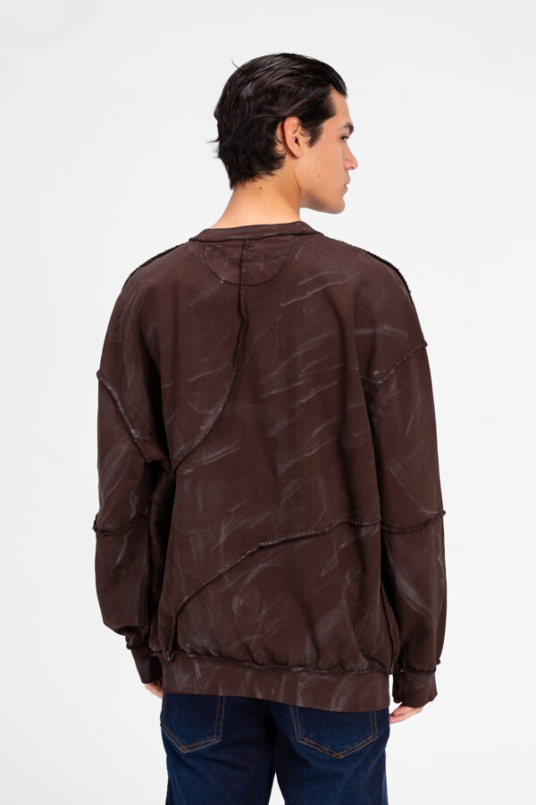 Men's Oversized Printed Crew Neck Sweatshirt