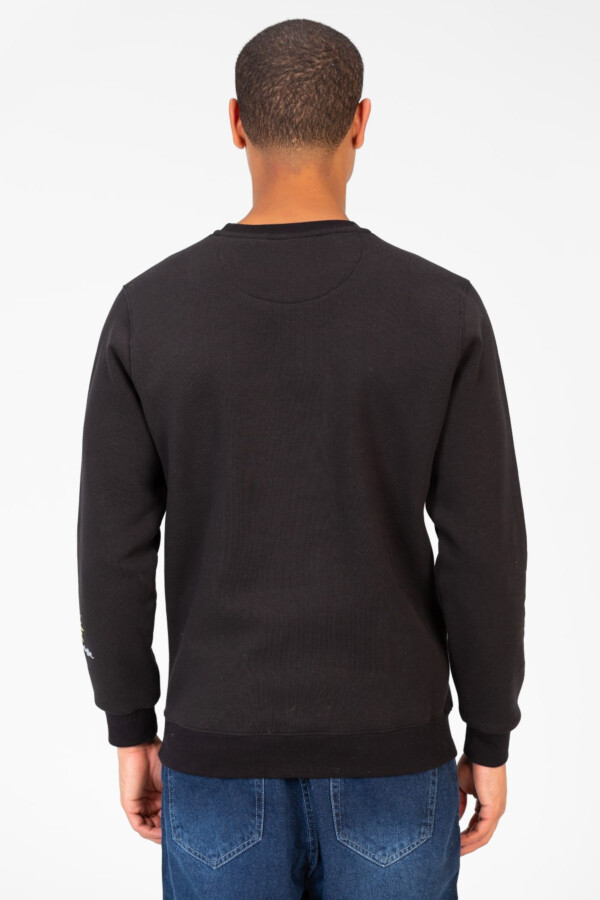 سويت شيرت رجالي بياقة مستديرة وطبعة نص 