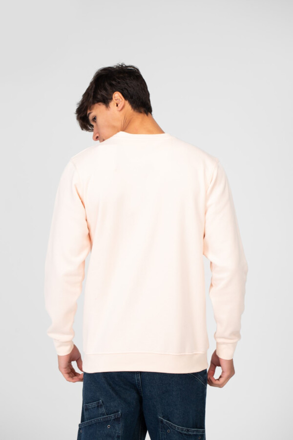 سويت شيرت رجالي بياقة دائرية وطبعة نص من الأمام 