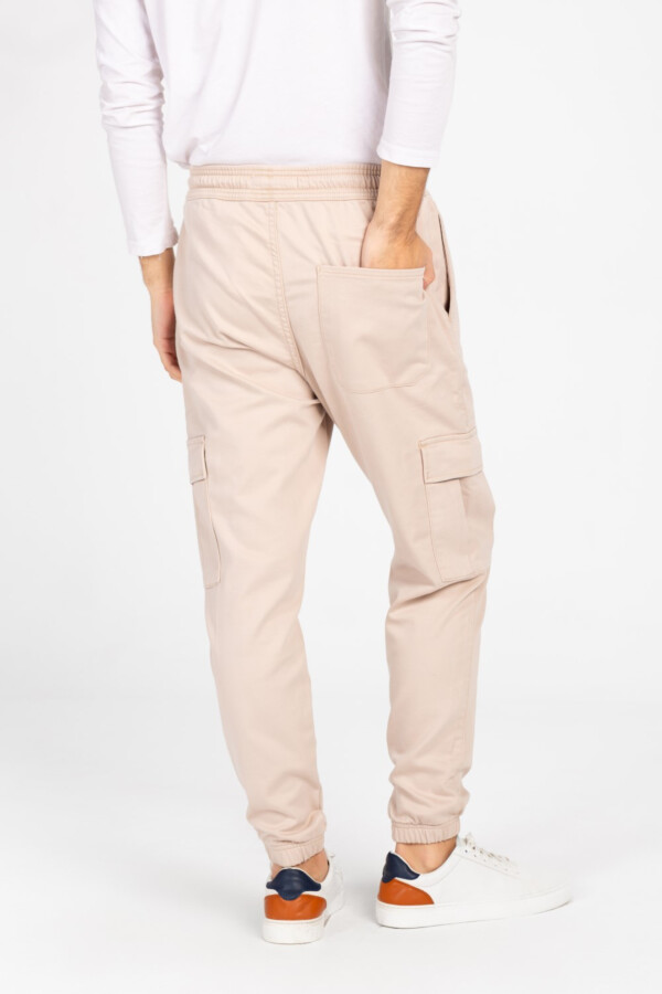 Men's Gabardine Sherwal Pants With Elastic Waistband And Side Pockets