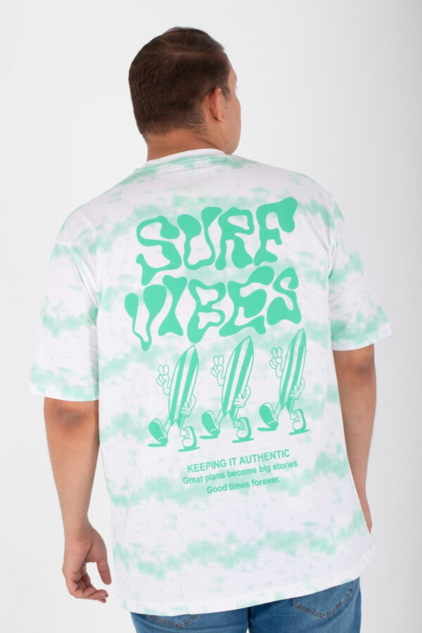 Men's Big Size Oversize T-shirt With Round Neck And Full Print