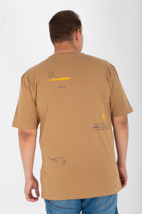 Mens Printed Round Neck T-shirt With Short Sleeves In Cotton Material