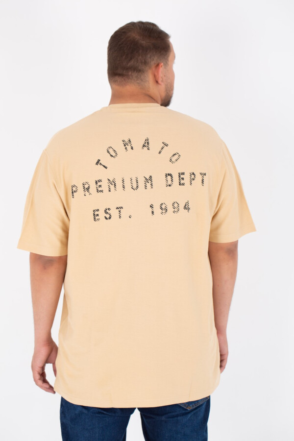 Men's Big Size Half Sleeve T-shirt With Front & Back Print And Summer Melton Material