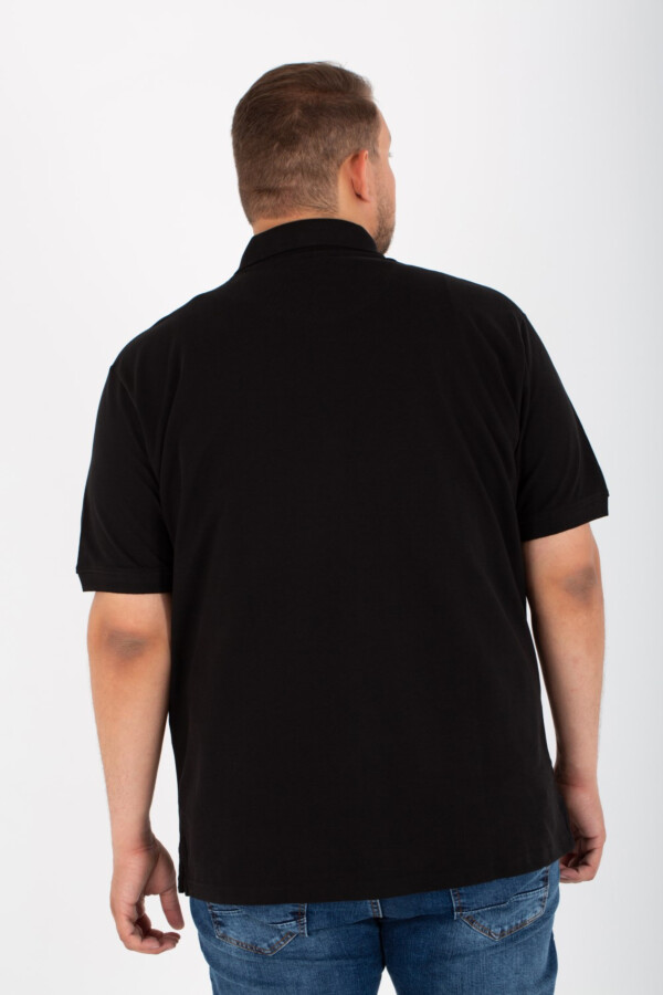 Mens Big Size Basic Solid Polo T-Shirt With Badge Tomato And Short Sleeves