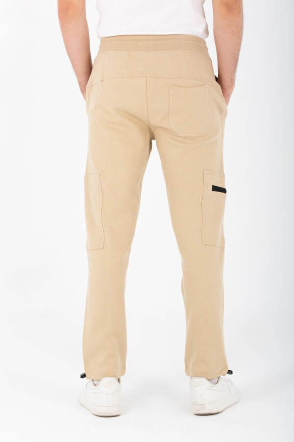 Men's Sweatpants With Modern Side Pockets In Cotton Melton Material