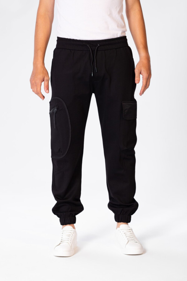 Men's Plain Sweatpants With Drawstring At The Waist And Pockets