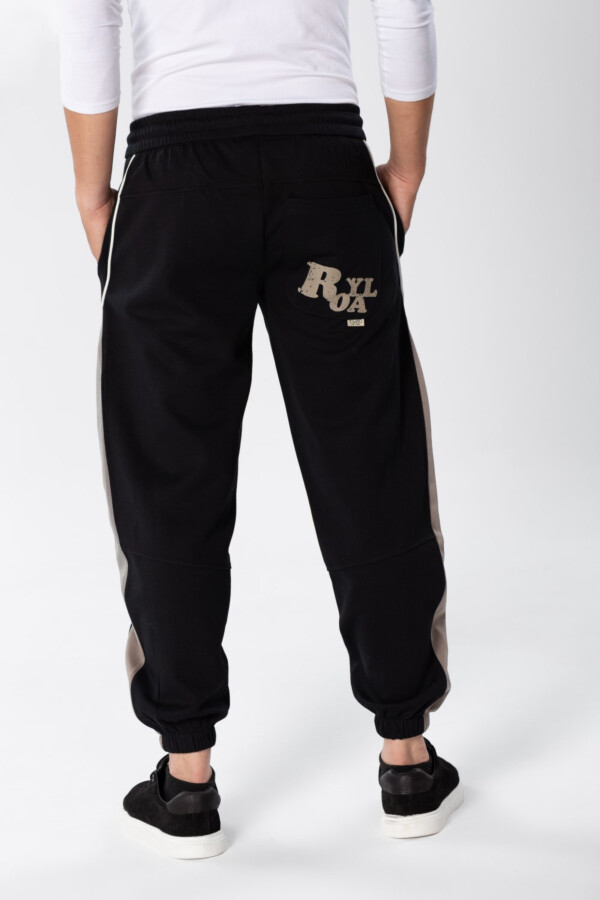 Men's Sweatpants With Elastic Waistband In The Middle And Different sides Color 