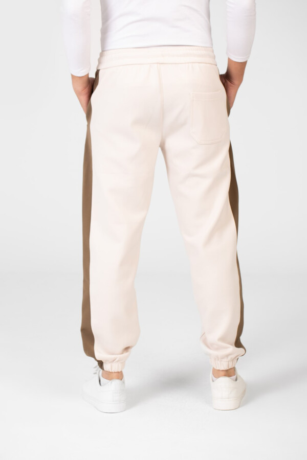 Men's Elastic Waist With Drawstring And Line From The Side Jogger Sweatpants