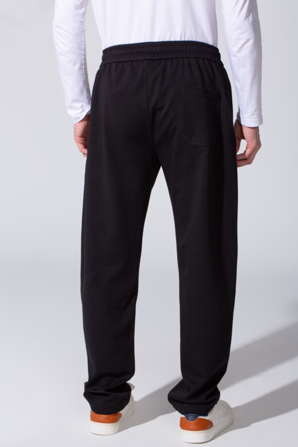 Men's Tomato Wide Leg Sweatpants With Elastic Waist And Back Pocket