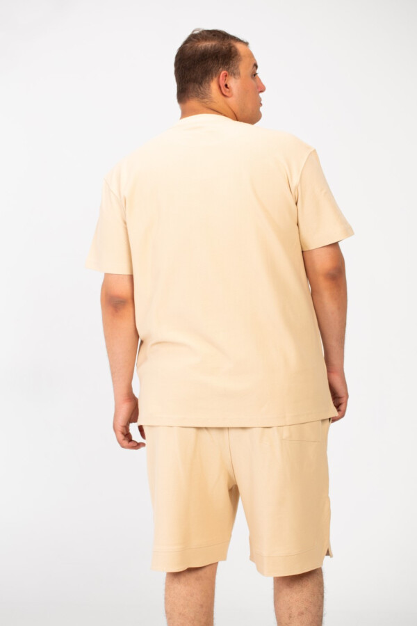 Men's Big Size Outfit Half Sleeved T-shirt And Short Made Of Comfortable Practical Material