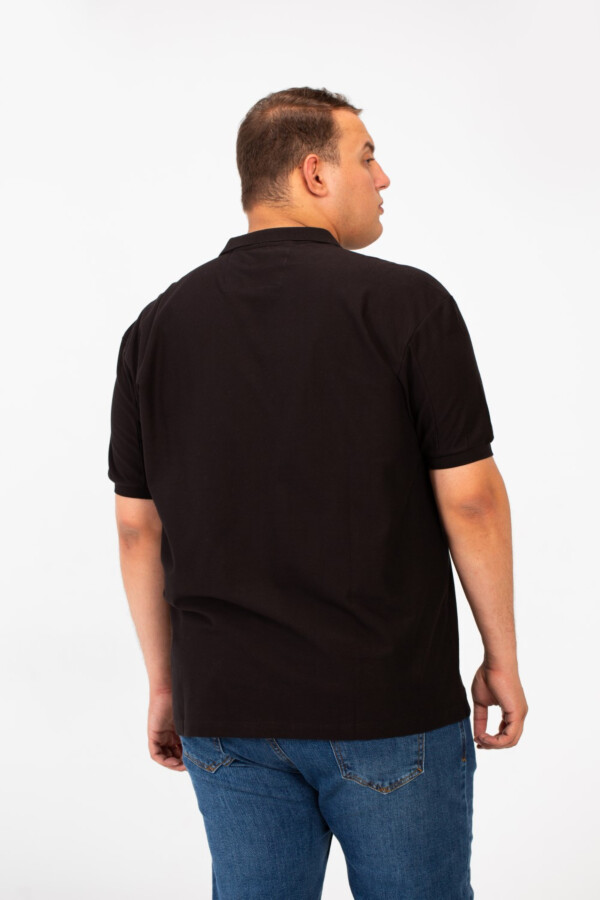 تيشرت بولو رجالي بيج سايز توميتو بأكمام قصيرة نصف أزرار أمامية