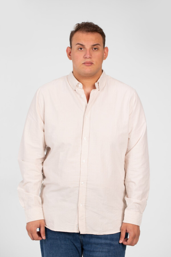 Men's Basic Big Size Shirt with Long Sleeves And Basic Details