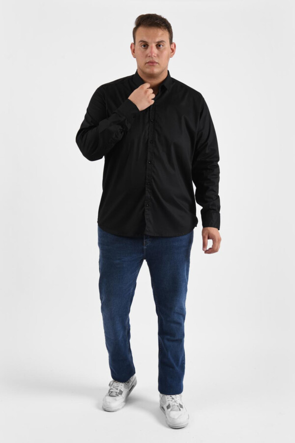 Men's Big Size Classic Long Sleeves Regular Fit Made Of Soft Cotton Shirt