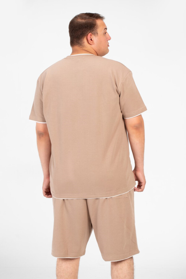 Men's Big Size Basic Fashion Outfit Set Short Sleeve T-Shirt And Short