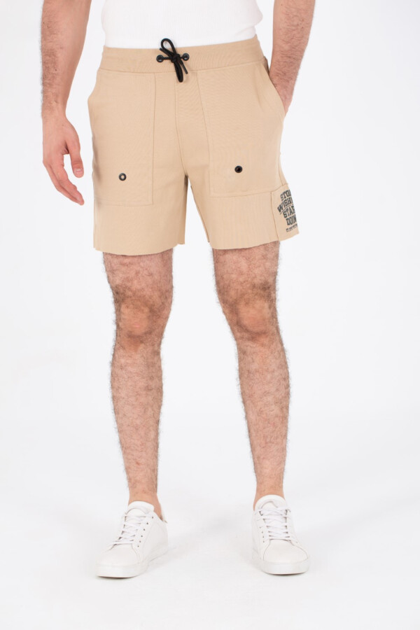 Mens Milton Shorts With Side Print And Front Pockets